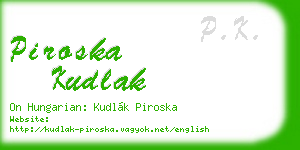 piroska kudlak business card